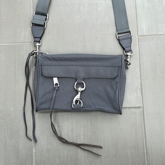 New without tags Rebecca Minkoff gray nylon crossbody bag with silver hardware. - Picture 4 of 9